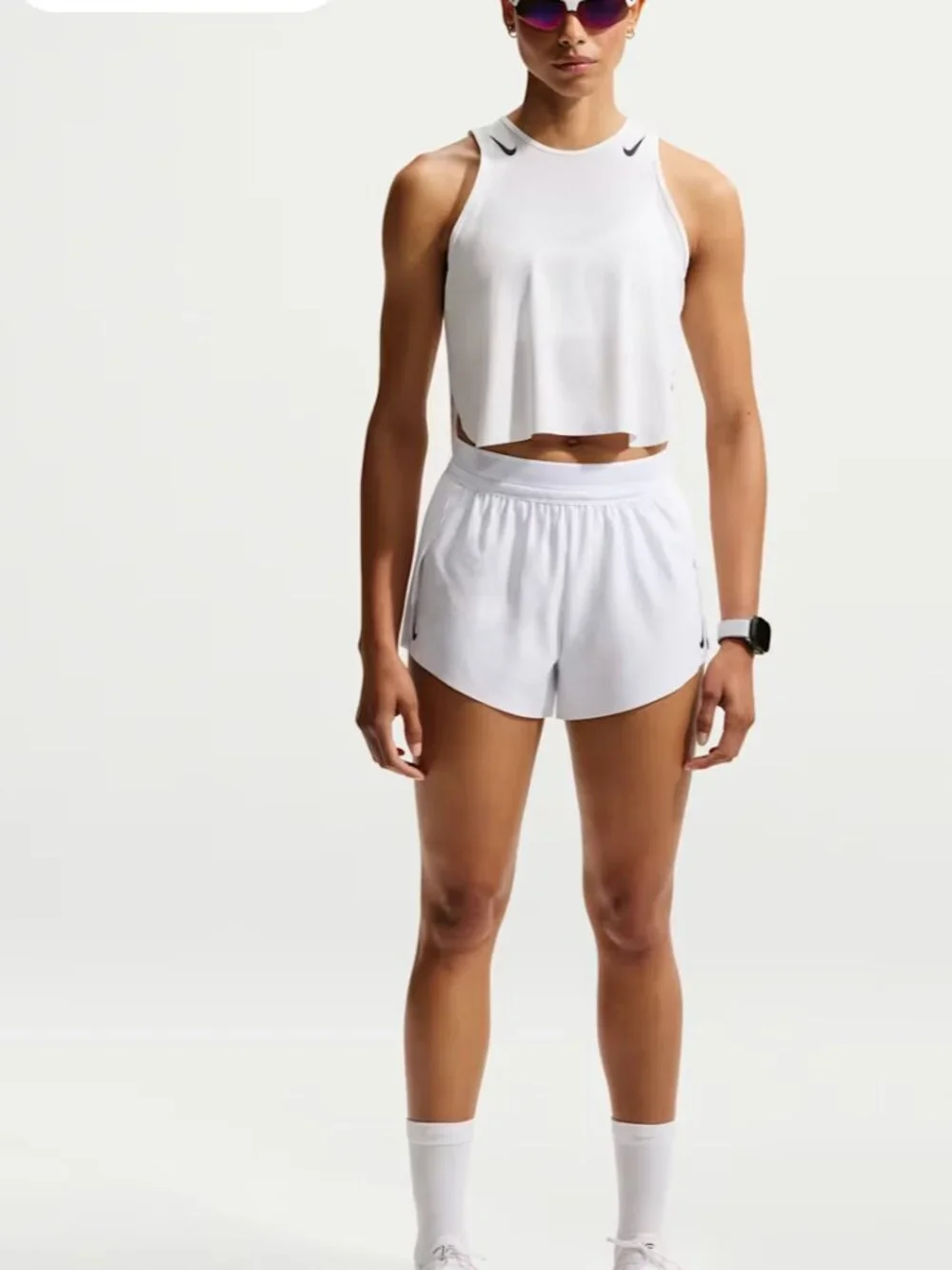 Nike AeroSwift Women's Runnning Shorts - White, Medium (NWT)